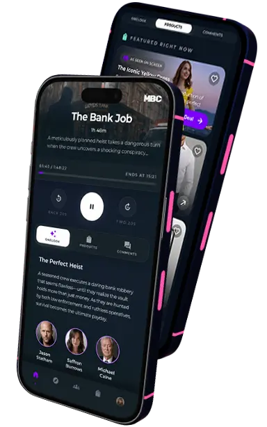 The OneLink app paired with MBC on your TV